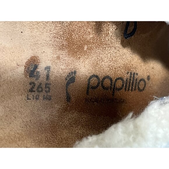 Papillio Birkenstock Namica Teddy Wedge Slides Shearling Womens Size 41 / US 10 - Picture 7 of 9